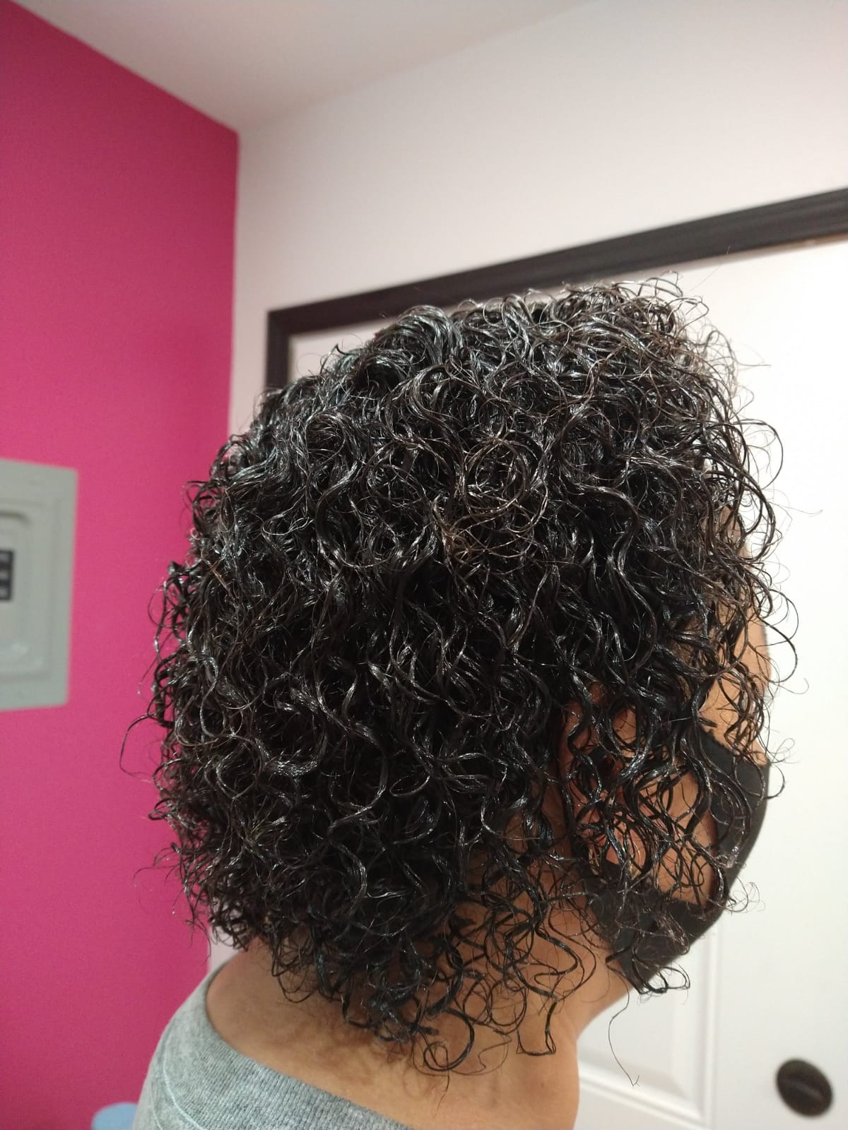 Black curly hair style