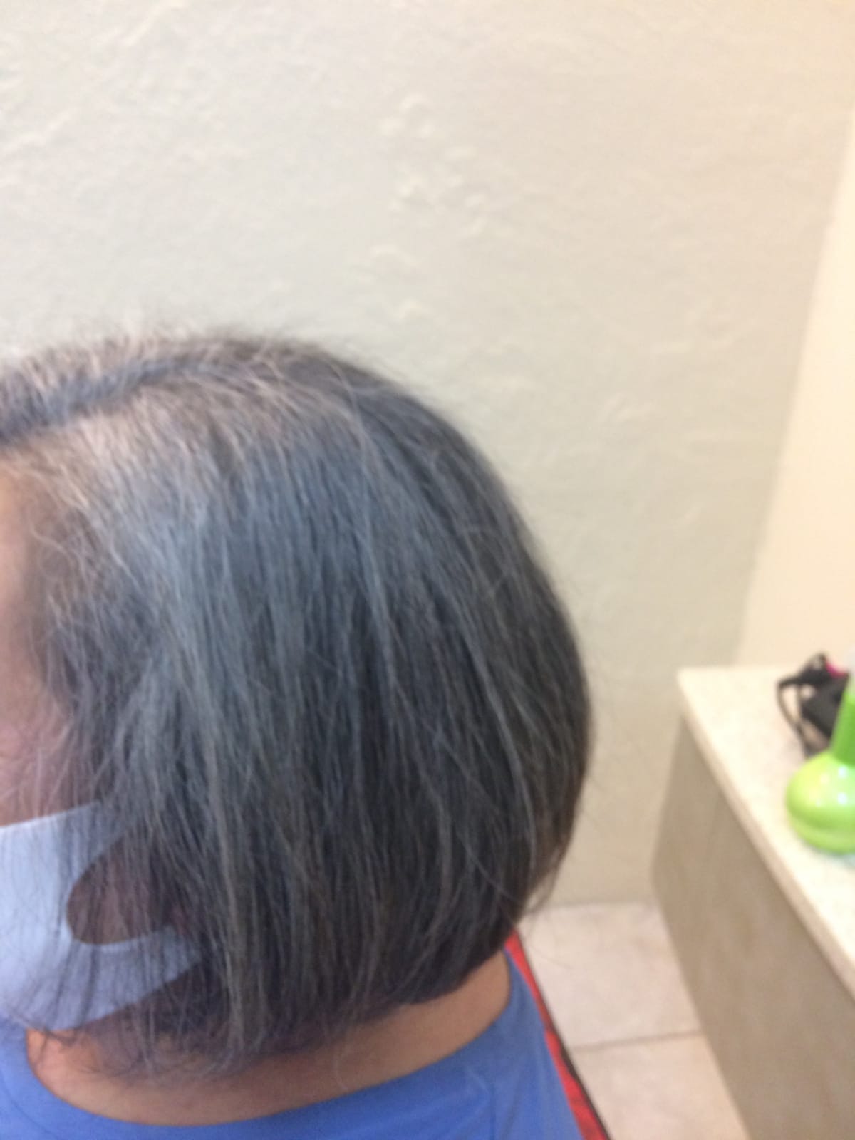 Black and white straightened hair style