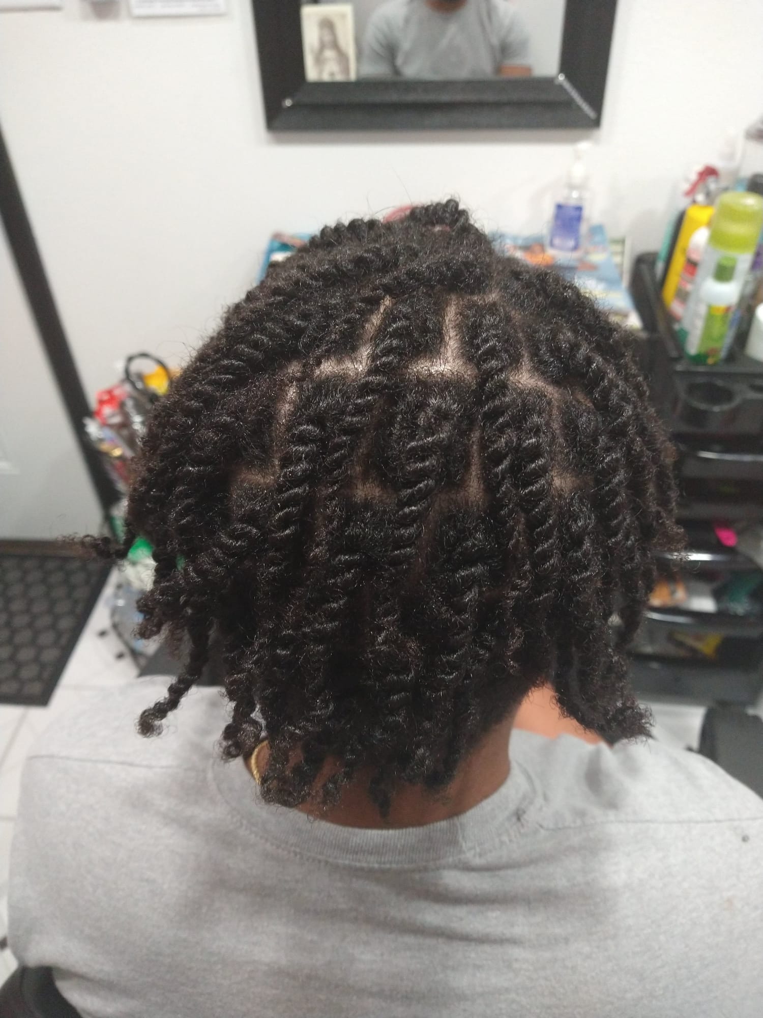 Brown dreadlocks hairstyle